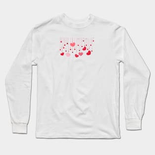 Valentine's day hanging hearts Long Sleeve T-Shirt